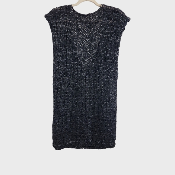 NWOT Free People Billie Vegan Leather Woven Crochet Tunic - Picture 8 of 8